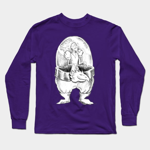 Sir Eggmond and the Eggmech Long Sleeve T-Shirt by Laz